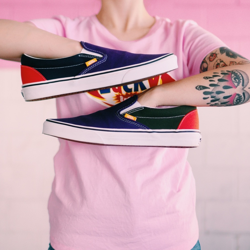 COLORFUL VANS SLIP ON